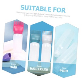 TOVINANNA 4pcs 120ml Hair Dye Comb Bottles Salon Hair Dye Applicator Dry Cleaning Brush Bottles Coloring Bottles for Hair