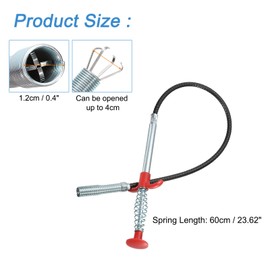 QUARKZMAN 23,62" Abflussreiniger, Dachrinnenreinigungswerkzeuge Abflussreiniger, Flexibler Greifer Greifer für Küche Badezimmer Badewanne