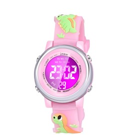 Viposoon Toys for 3 4 5 6 7 Year Old Girls, Girls Watch Waterproof Birthday Present Gifts for 4 5 6 7 8 Year Old Girls Educational Kids Toys Xmas Gifts for Kids Age 3-10 - Pink