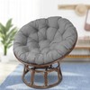 Premium Egg Shaped Chair Cushion for Comfort, Dark Gray, as