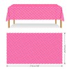ELECLAND Pink Polka Dot Plastic Table Cover 137cmx274cm, Rectangle, Circus,