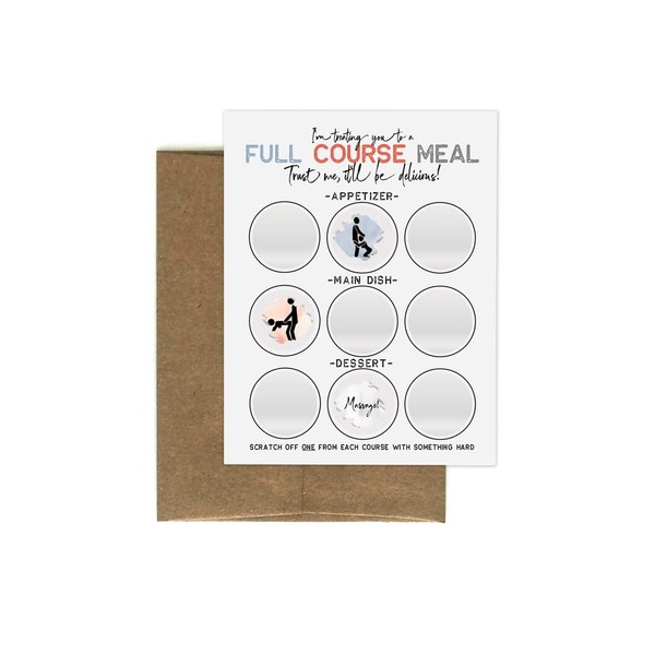 Naughty Scratch Off - FULL COURSE MEAL - Anniversary -