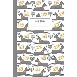 Notebook: Cute Great Dane Dog Gift - 110 Pages - 6 X 9 Inc