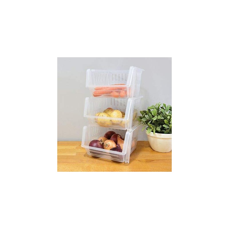 Lakeland Stackable Storage Baskets – Set of 3
