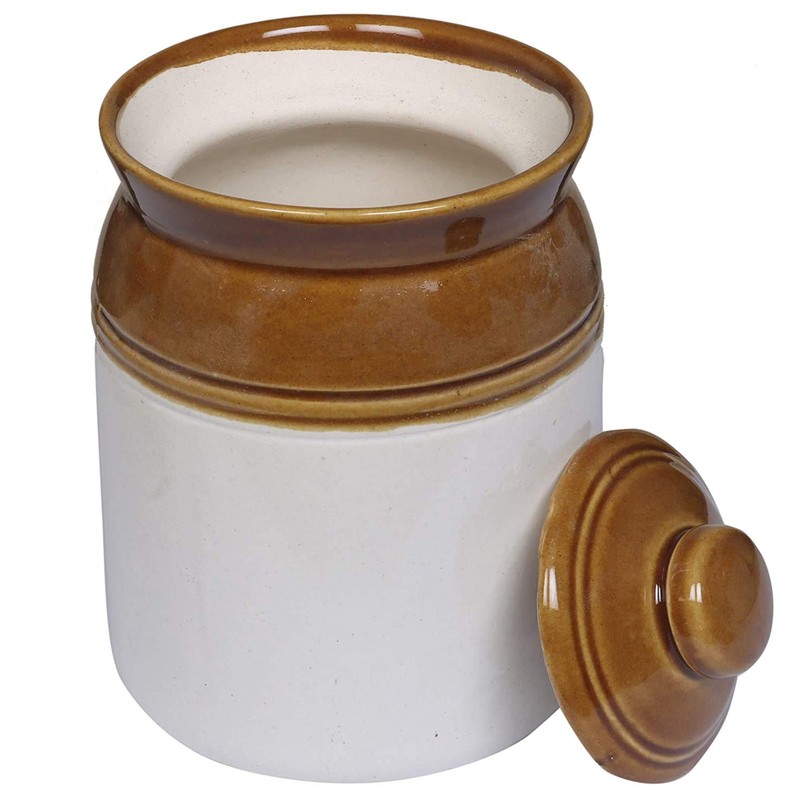 WHOLELIFEOBJECTS Ceramic Pickle Jars for Dining Table with Lids &