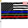 UTSANG Thin Blue Red Green Line American Flag 3x5 Outdoor-