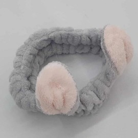 Gray Rabbit Face Wash Headband Face Wash Headband 2ea