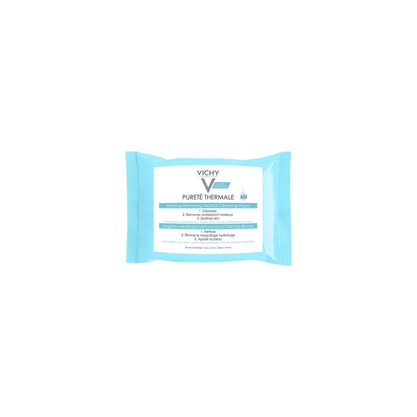 Vichy Purete Thermale Micellar Cleansing Wipes Cleansing Makeup Remover Wipe
                            25 Count