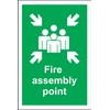 FIRE ASSEMBLY POINT - A4 HEALTH AND SAFETY SIGN IN