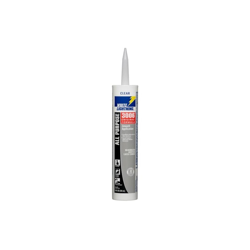 White Lightning 425-WL30067 3006 Siliconized Acrylic Latex All Purpose Caulk,