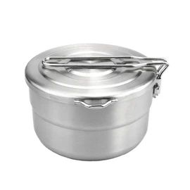 Lixada 1.5L Pentole da Campeggio Pieghevole Pentole Campeggio Pentola in Acciaio Inox per Campeggio Trekking Picnic Escursionismo