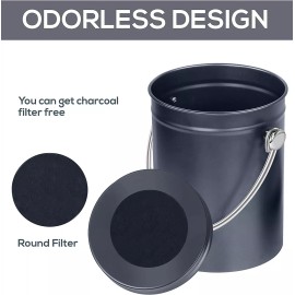 Utopia Kitchen Compost Bin with Lid and 1.3 Gallon Compose Spare Charcoal Filter Utopia Kitchen - Dark Purple, 1