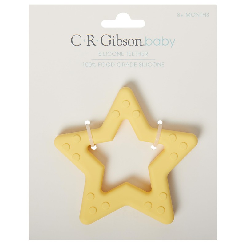 C.R. Gibson 100% Food Grade Silicone Star Baby Teether for