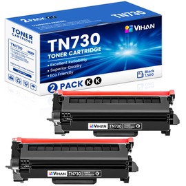 TN730 TN-730 Toner Cartridges Black Replacement for Brother TN730 TN-730 MFC-L2710DW HL-L2395DW HL-L2350DW DCP-L2550DW MFC-L2750DW Toner Printer (2 Pack)