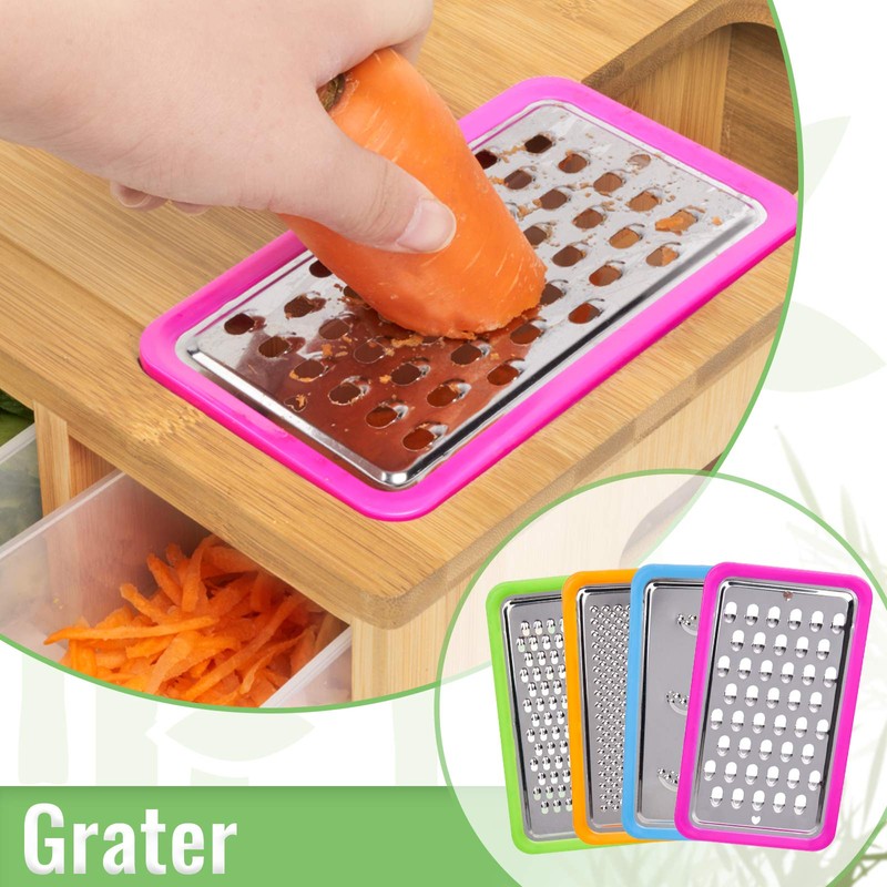 SHINESTAR Cutting Board with Containers, Sturdy Meal Prep Station for