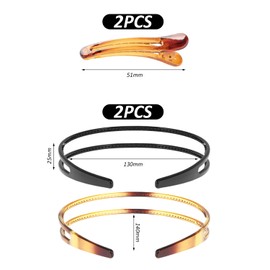 2 Pieces With Teeth Headbands, 2 Pieces Of Plastic Hairpins, Simple And Fashionable, Universal For Men And Women, Anti-Slip Headwear, Creative Multi-Functional Hair Accessories.