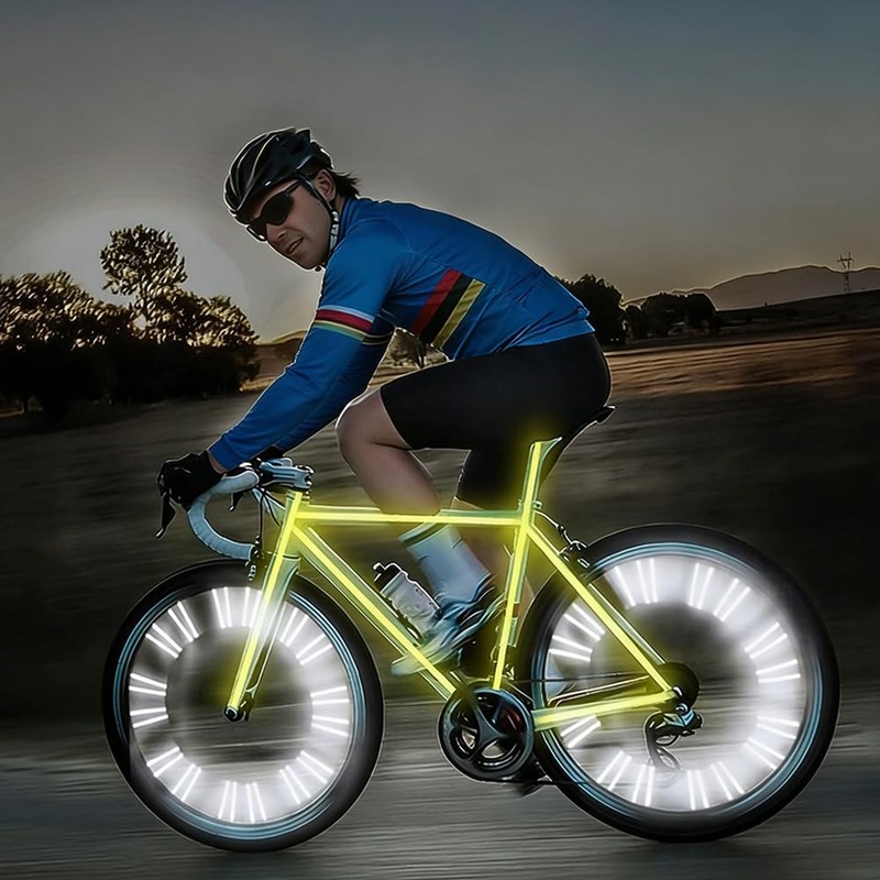 CHENLONB Reflective Tape Fluorescent Tape 2 Pack 1cm x 8m