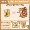Crochet Blocking Board and Pins Large, Wooden Granny Square Blocking