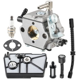 CARBBIA Carburetor Kit with Spark Plug Air Filter Compatible with Stihl 028 028AV 028 Super Chainsaw Compatible with Walbro WT-16B Compatible with Tillotson HU-40 1118 120 0600 1118 120 0601