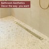 muschbath 32 Inch Linear Shower Drain, Brushed Gold Shower Drain,