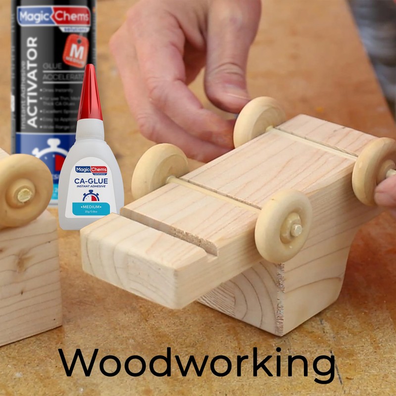 CA Glue with Activator Kit (4 x 0.8 oz Glue