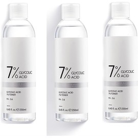 Glycolic Acid Toner For Face， 7% Glycolic Acid Hydrating, Facial Toning Solution ，Exfoliating Face Toner For Women & Men，8.45 FL Oz(3Count (Pack of 3))