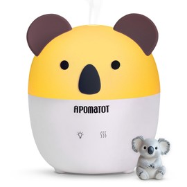 APOMOTOT Koala Essential Oil Diffuser,160ml Cute Cartoon Aromatherapy Diffusers with Auto Shut-Off Function,Cool Mist Humidifier with Warm White Lights for Home Office Bedroom