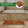 Teak Wood Bath Mat for Bathroom - Anti Slip Square