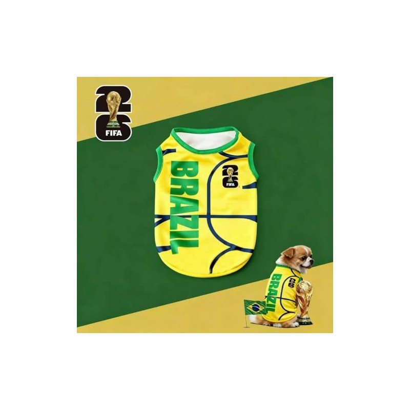 Playera para Perro con diseño Oficial FIFA – Brasil –
