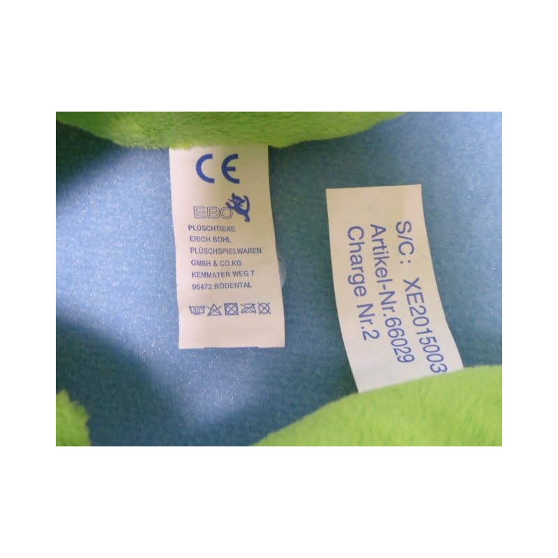 Drache 28.5 cm aufrecht sitzend grün Softvelour