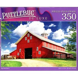 Big Red Barn - 350 Pieces Deluxe Jigsaw Puzzle for Adult