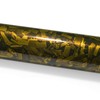 PET Marble Forged Carbon Fiber Textured Gloss Golden Yellow Vinyl