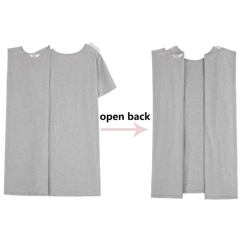 AVIIER 100% Cotton Hospital Gowns for Women Open Back Tear