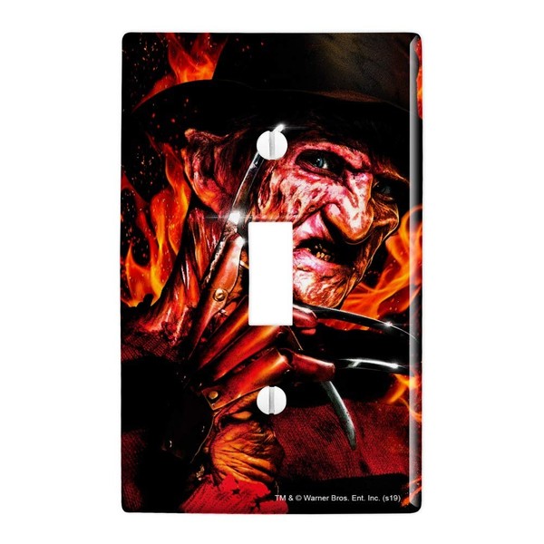 A Nightmare on Elm Street Freddy's Fire Plastic Wall Decor Toggle Light Switch Plate Cover
