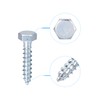 sourcing map Hex Lag Screws, M6 x 30mm Carbon Steel