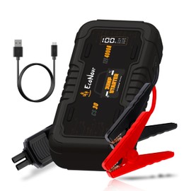 EcoNour CS30 Car Battery Jump Starter - 4000A Battery Jumper Starter Portable, 12V Jump Starters Car Battery Charger with SOS & Jumper Cable, 10L Gas & 8L Diesel Engines (25000 mAh)