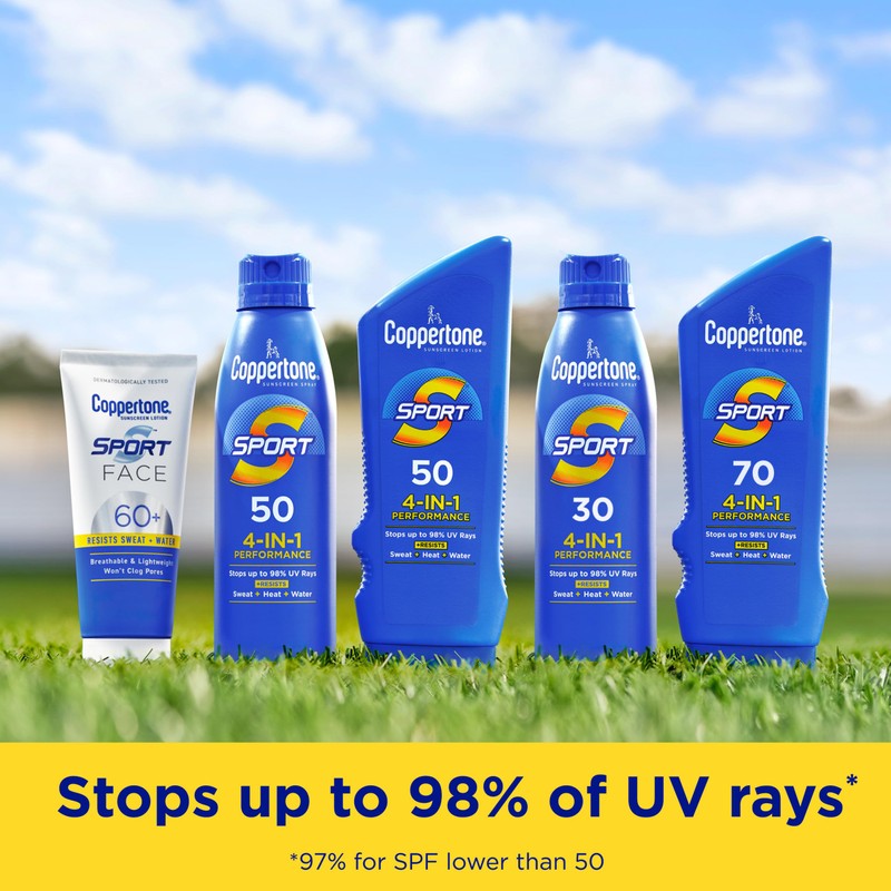 Coppertone SPORT Mineral Sunscreen Spray SPF 50, 5 OZ