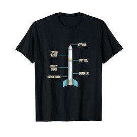 Aerospace Model Rocket Kit Drawing Design T-Shirt