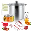 BriSunshine 21.5 QT Stainless Steel Canning Pot with Lid, Rack
