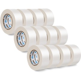 12 Pack White Duct Tape Bulk 2 inch Duct Tape Heavy Duty 60 Yards Each,Strong No Residue All-Weather Duct Tape, Tear by Hand, Multi-Use for Indoor & Outdoor Repairs, Industrial, Professional Use