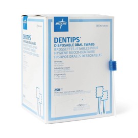 Medline DenTips Oral Swabsticks, Individually Wrapped, Case