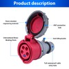 BuyWeek 16A 415V Industrial Socket 5-Pin 3P+N+E Weatherproof Tow Plug
