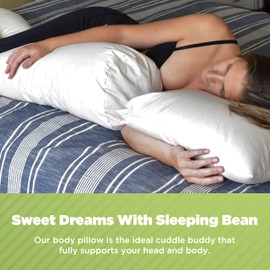 Sleeping Bean 66" Poly with Cover - White Sateen 300T