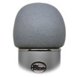 Professional Foam Windscreen for Blue Yeti - Covers Other Large Microphones, such as MXL, Audio Technica and Many More - Quality Sponge Material Makes This The Perfect Pop Filter for your Mic - Silver