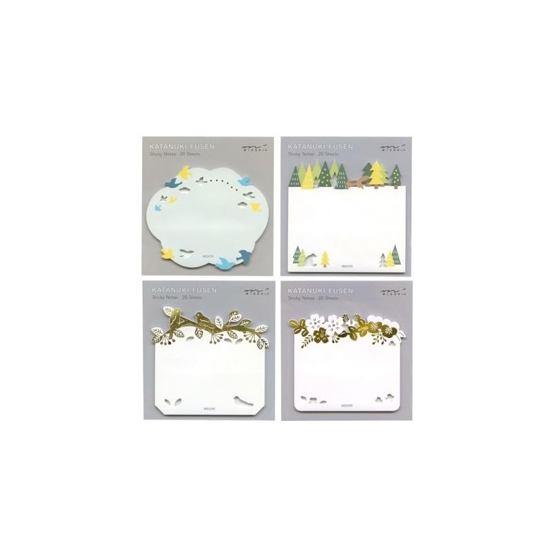 Sticky Paper Die Cutting [Foil Floral Print] Stylish Cute Message