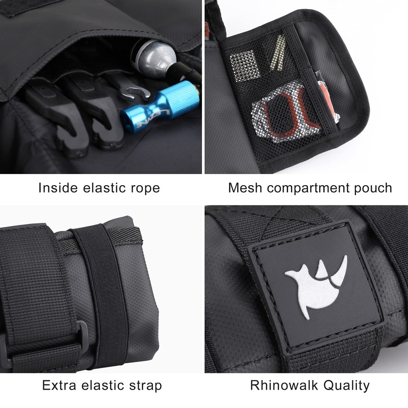 Rhinowalk Bicycle Saddle Bag for Repair Tool Folding Bag Bicycle