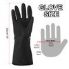 sourcing map Chemical Resistant Gloves, Latex Industrial Gloves Anti-Slip Protective