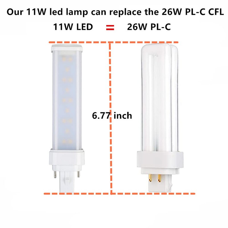 SATZOL 11W G24Q-3 GX24Q-3 LED Bulb, 4 Pin CFL LED