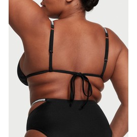 Victoria's Secret Shine Strap Triangle Bikini Top Black