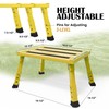 Marudina Large Platform RV Steps, 3-Level Adjustable Height Aluminum Folding